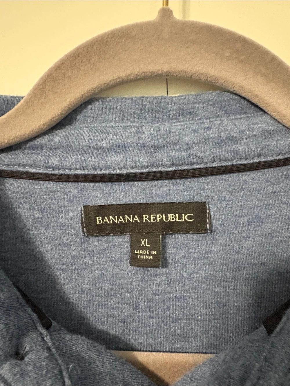 Banana Republic Heathered Blue Men's Polo